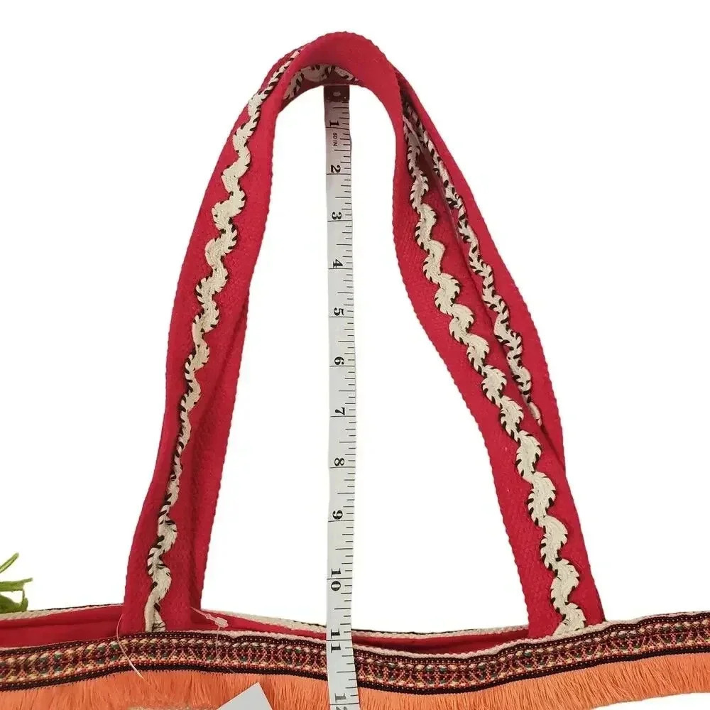 Katydid Embroidered Multicolor Canvas Tote Bag - Picture 8 of 8